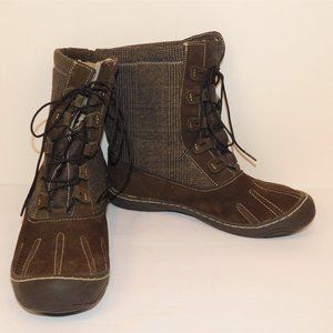 Woolrich Suede Leather Waterproof Winter Snow Boots Faux Fur Lining Vintage?